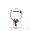 MULTI COLOR CARROT DESIGN SEPTUM HINGED CLICKER